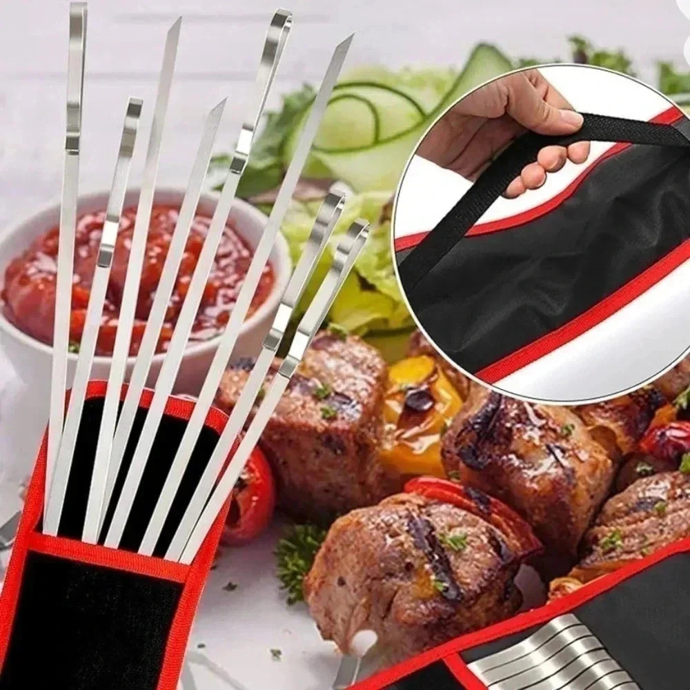 17 Inch Long‎ Stainless Steel Skewers for Kabobs- 10 Pack